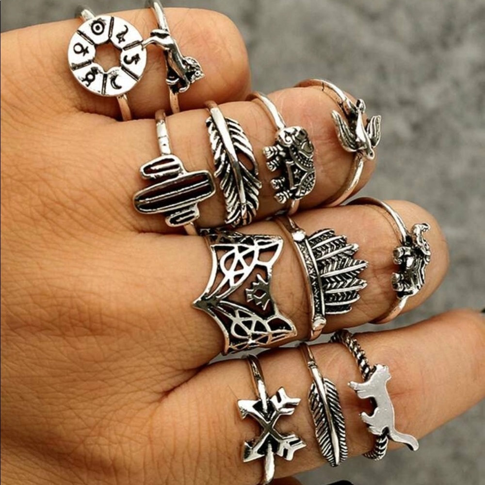 Animal Zodiac Rings 12pcs